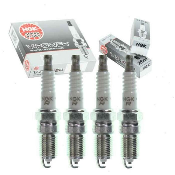 4 pc NGK V-Power Spark Plugs compatible with Ford Ranger 2.3L L4 2005-2011