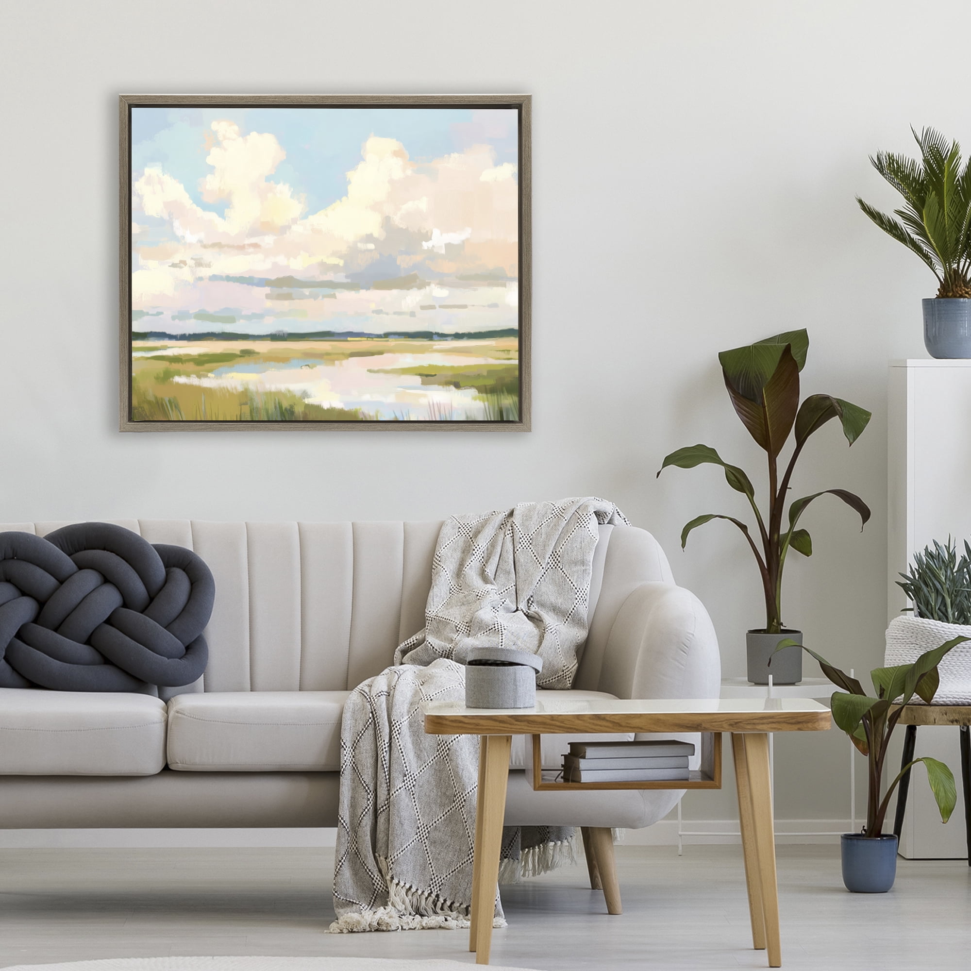 Stupell Industries Lowcountry Marsh at Dawn Brown Framed Floater Canvas Wall Art, design by LSR Design Studio