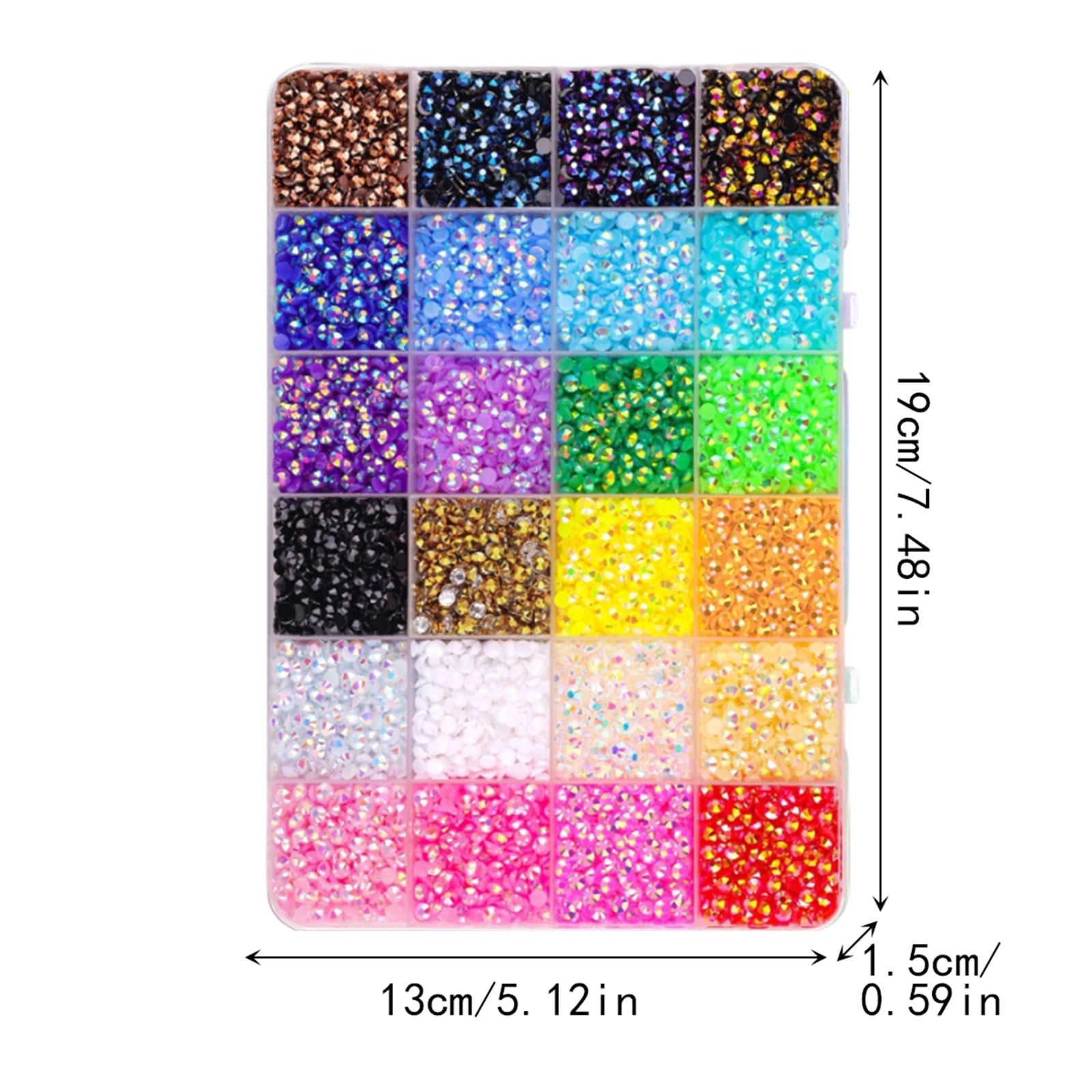 GliJian 30000Pcs Resin Rhinestones for Bedazzling Multicolor 3mm Flatback Gems for Diamond Art Bedazzler Kit with 3Pcs 10ml Jewelry Glue for Nail Art Crafting Book Makeup
