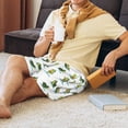 thumbnail image 2 of Salouo Cute Avocado Yoga Pattern Men's Sleep Pajama Shorts,Pajama Bottoms Elastic Waistband Sleep Pajama Short PJ Shorts for Men -Medium, 2 of 6