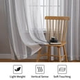 thumbnail image 5 of Sheer Curtains Long for Living Room Bedroom, Bathroom Curtain Window Grommet Voile Drapes, Stripe Farmhouse Curtains Faux Linen Window Treatments Curtain,Dark Grey, 52"X95",2 Panels, 5 of 7