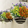 thumbnail image 2 of ZOELNIC 8 Bundles Outdoor Artificial Flowers UV Resistant Fake Boxwood Plants Faux Plastic Greenery for Indoor Outside Plants Garden Home Spring Decoration (Color Mix), 2 of 6