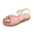 thumbnail image 2 of Viluyesy Girls Jelly Sandals Kids Summer Closed Toe Hook Loop Strap Glitter Butterfly Beach Water Shoes Pink Size 8 Toddler, 2 of 5