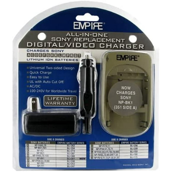 Empire DVUSON1 Caméscope & Appareil Photo Numérique Chargeur de Batterie Universel Externe pour Sony