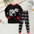 thumbnail image 2 of TOWED22 Fall Winter Toddler Boy Outfits 2Pcs Long Sleeve Graphic Round Neck Pullover Top Elastic Waist Joggers Soft Clothes Set(Black,2-3 Y), 2 of 9