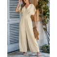 thumbnail image 3 of CUPSHE Jumpsuits for Women Casual Summer Batwing Sleeve Dressy One-Piece Romper Wide Leg, 3 of 5