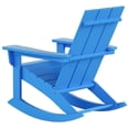 thumbnail image 7 of Afuera Living Outdoor HDPE Plastic Adirondack Rocking Chair in Pacific Blue, 7 of 7