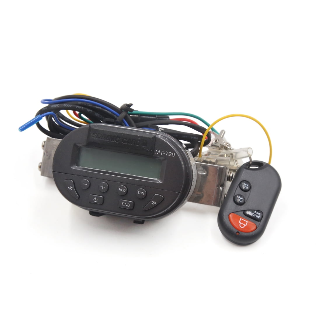 Black Antitheft Handlebar Mount Audio Radio Stereo MP3 Player for