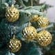 thumbnail image 2 of Xiao Hua 6 bolas navideñas irrompibles para árbol de Navidad, colgantes para decoración navideña, bodas, fiestas, 2,36 pulgadas, doradas., 2 of 4
