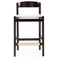 thumbnail image 3 of Manhattan Comfort Klismos 26.5" Faux Leather Counter Stool in Ivory (Set of 3), 3 of 6