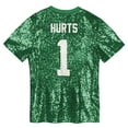 thumbnail image 3 of Girls Youth Jalen Hurts Kelly Green Philadelphia Eagles Sequin V-Neck Fashion Jersey, 3 of 3