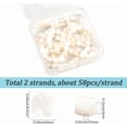 thumbnail image 2 of 1 Box 116Pcs Natural Freshwater Shell Beads Flat Shell Charms 6mm Small Floral White Loose Spacers Strands Findings for Jewelry Making Earrings Necklaces Bracelets DIY Crafts, 2 of 7