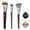 Red, variant on Pozyie BK Beauty Brush Set – A506, A507 & 101 Concealer Brushes，Mini Foundation & Contour Brush Trio with Powder Puff for a Flawless Look