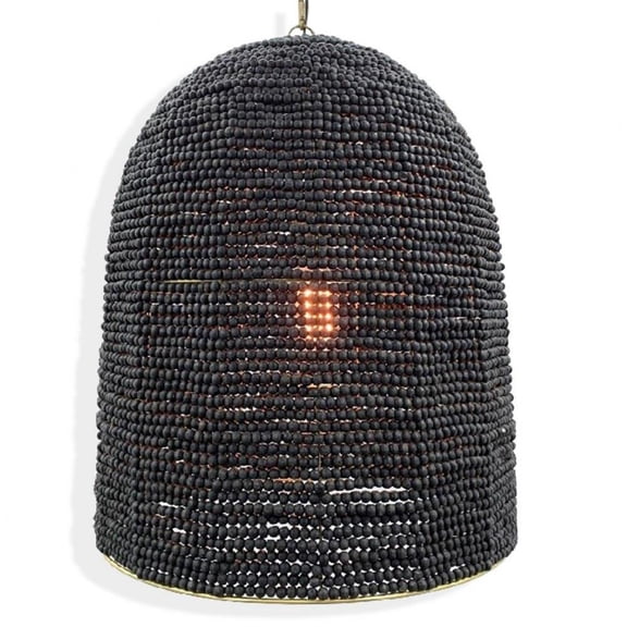 1 Light Pendant in Bohemian Style-25.5 inches Tall and 18.5 inches Wide-Black Finish Bailey Street Home 2476-Bel-5019835