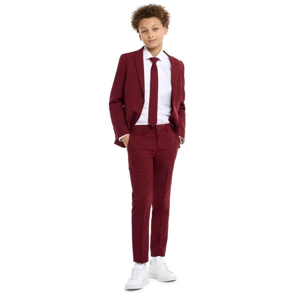 OppoSuits Teen Boys' Suits TEEN BOYS Blazing Burgundy - US 10Y Red