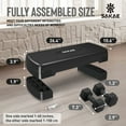thumbnail image 5 of WF Athletic Supply Aerobic Stepper Set with Dumbbells & Measuring Tape, Adjustable Height 2 Level Risers Workout Exercise Step Platform Trainer for Home Gym Exercise Fitness Workout, Black, 5 of 9