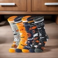 thumbnail image 5 of Halloween socks, 3 pairs of popular street socks, warm, sweat absorbing, and odor proof pumpkin socks, and mid socks 7-13, 5 of 5