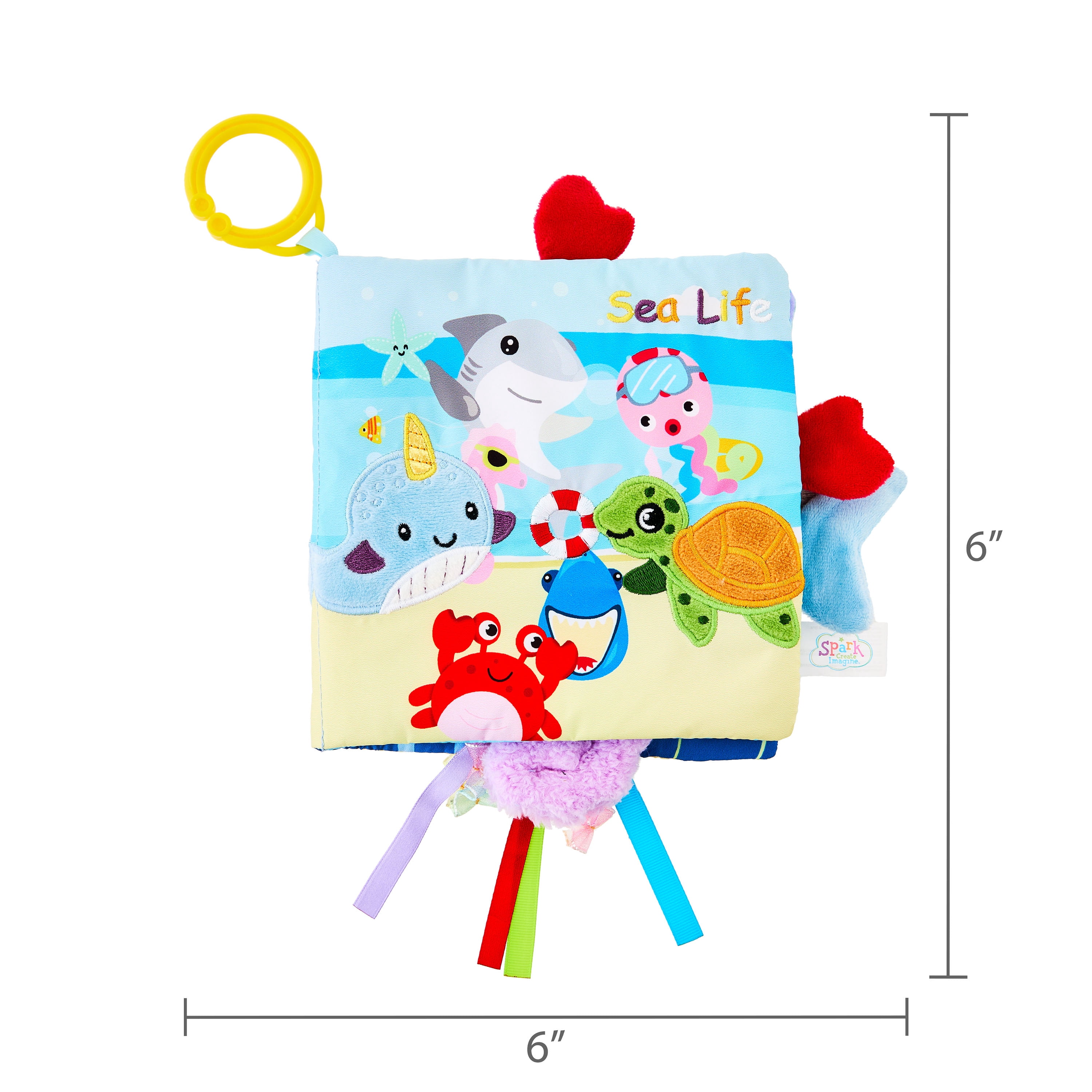 Spark Create Imagine Sea Life Soft Cloth Baby Book, 0 Months+