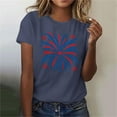 thumbnail image 6 of Axiiglly T Shirts for Women Flag Print Cotton Shirts Casual Crew Neck 4th of July T-Shirt Patriotic Graphic Tee Independence Day Short Sleeve Tops, 6 of 8