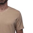 thumbnail image 3 of Playera Cuello V Para Hombre De Algodón Pima y Tela Spandex Unbranded Co  V Neck Camel 2XL, 3 of 6