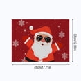 thumbnail image 3 of Santa Claus Linen Placemats Restaurant Decoration Holiday Table Mats Restaurant Mood Layout Table Mats Linen Print Insulation Pads Western Plac, 3 of 6