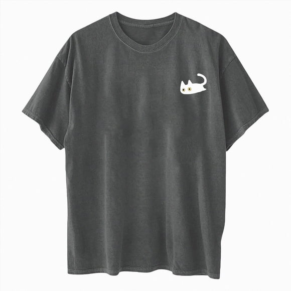Ymyiu Pocket T Shirts for Men Men's T Shirt Pocket Heavyweight Pocket Tee for Men Full-Cut T-Shirt Size L(Grey, L)