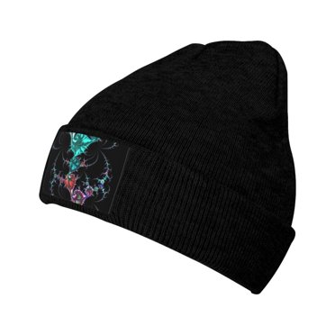ZICANCN Bonnet Tricoté Fractal Multicolore Abstrait Hiver Doux Chaud Classique pour Hommes Femmes Esthétique Coloré
