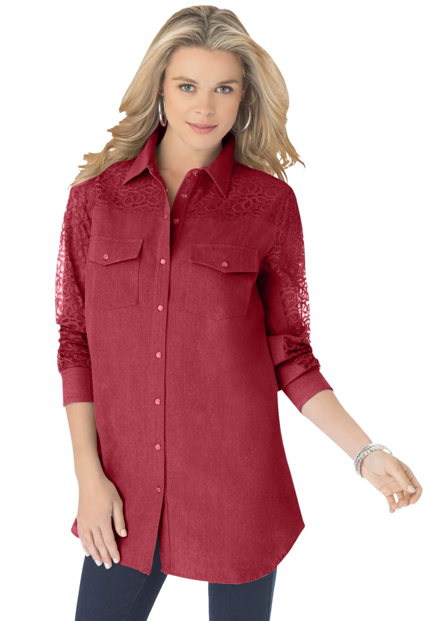 plus size maroon shirt