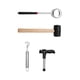 thumbnail image 5 of Juego de 4 herramientas para abrir cocos, cepillo para pulpa de coco, abridor de frutas portátil, práctico y fácil de abrir, kit para abrir cáscaras, 5 of 9
