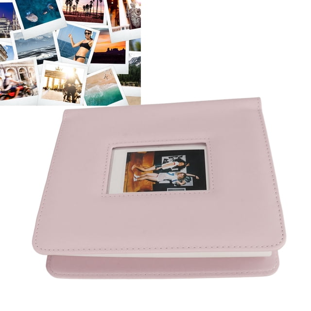 Álbum de Fotos de 288 Bolsillos para Mini 12 11 9 Con Cubierta de Ventana, Carpeta de Cuero Pu - Páginas de Alta Transparencia