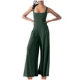 thumbnail image 2 of Women's Dressy Jumpsuits Women's Casual Fashion Solid Color Loose Wide Leg Jumpsuit Lightweight Womens Pants Jumpsuit Womens Pants Casual Dress Pants Women, 2 of 5