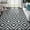 Black, variant on FairOnly 4'x6' Grey Machine Washable Area Rugs Geometric Stain-Resistant Rugs for Kitchen Dining Room Contemporary Distressed Rug for Bathroom