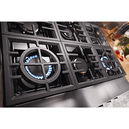 KitchenAid - 5.1 Cu. Ft. Freestanding Dual Fuel True Convection Range with Self-Cleaning - Ink blue