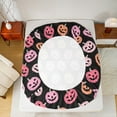 thumbnail image 5 of Manfei 3D Gothic Pumpkin Twin Sheet Sets, Black Orange Twin Fitted Sheet, Happy Halloween Flat Sheet, Microfiber Bedroom Decor, 3 Pieces, 5 of 7