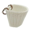 thumbnail image 3 of koolsoo Kids Bike Basket Front Handlebar Basket Handwoven Multi Purpose Fits Most Bikes White, 3 of 9