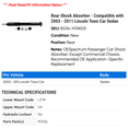 thumbnail image 2 of Rear Shock Absorber - Compatible with 2003 - 2011 Lincoln Town Car Sedan 2004 2005 2006 2007 2008 2009 2010, 2 of 2