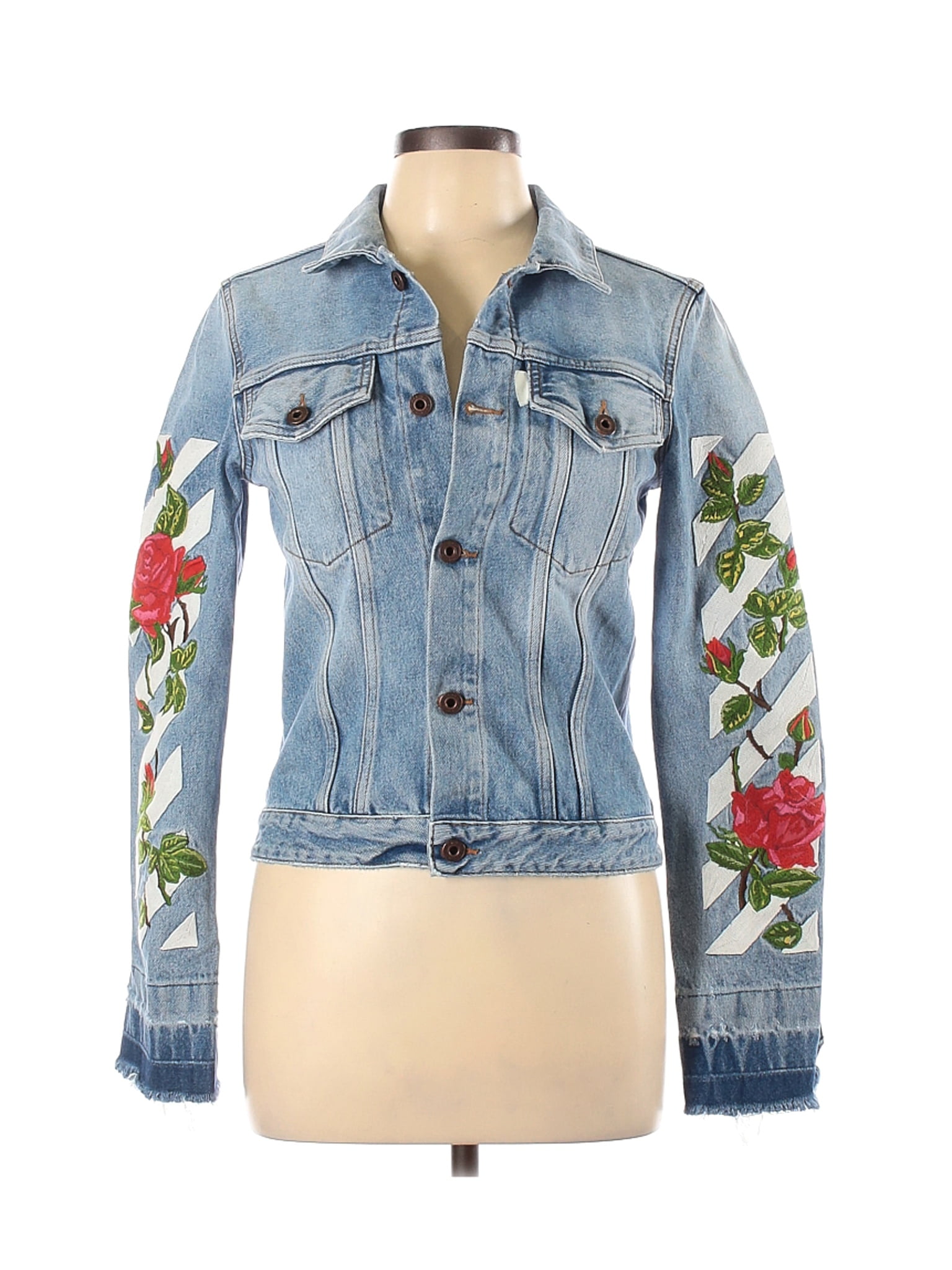 walmart white denim jacket
