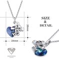 thumbnail image 2 of Collar con colgante de corazón de koala azul para mujer, joyería con cristales, regalo para mamá, su hija y su amiga, 2 of 5