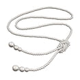 thumbnail image 2 of Hyasfey Faux Pearl Necklace White Color Knotted Beaded Long Tassel Neck Chain Elegant Dress-Up Alloy Jewelry Women Dress Sweater Necklace Accessories Jewelry Gift, 2 of 7