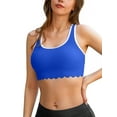 thumbnail image 1 of Charmo Scallop Scoop Neck Bikini Tops for Womens Ribbed Swim Tops Racerback Athletic Swimsuit Top, 1 of 7