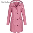 thumbnail image 5 of Pre-Owned Women Rain Coat Windcoat Bike Woman Coats Corta Vento Feminina Gift Long Women Raincoat Waterproof Rain Jacket Windbreaker, 5 of 6