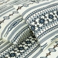 thumbnail image 3 of Chezmoi Collection 3-Piece Southwestern Tribal Lodge Bed Sheet Set, Twin Size - Ivory Navy Brown Red Printed Microfiber Soft Breathable Deep Pocket Sheets and Pillowcases Set, 3 of 9