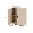 thumbnail image 4 of Modern Farmhouse Sideboard Buffet Cabinet with Storage with Doors, Barn Doors Buffet Cabinet with Storage, Wood Coffee Bar Cabinet with Adjustable Shelf for Kitchen Living Room, 4 of 6