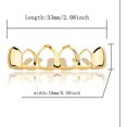 thumbnail image 2 of LAICAIW New Custom Fit 18K Gold Plated Vampire Four Open Face Gold Grillz Set, 2 of 6