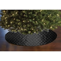 Cross Stitch PinTuck Diamond Pattern Tree Skirt Christmas Decoration 56" Round