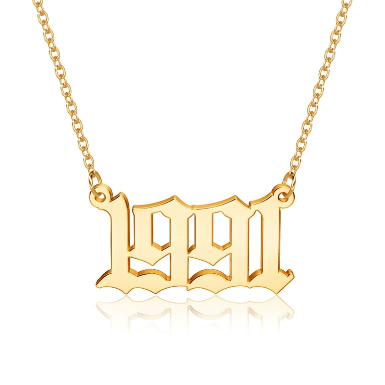 Gold necklace for hotsell 1 year old