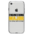 thumbnail image 1 of DistinctInk Clear Shockproof Hybrid Case for iPhone 7 8 SE (2020 Model) 4.7" Screen TPU Bumper Acrylic Back Tempered Glass Screen Protector - Engineering Major Always Right By Design, 1 of 5