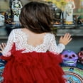 thumbnail image 2 of Bébé Filles Dentelle Robe Parti Bal Demoiselle d'Honneur Partie Concours Robes, 2 of 6