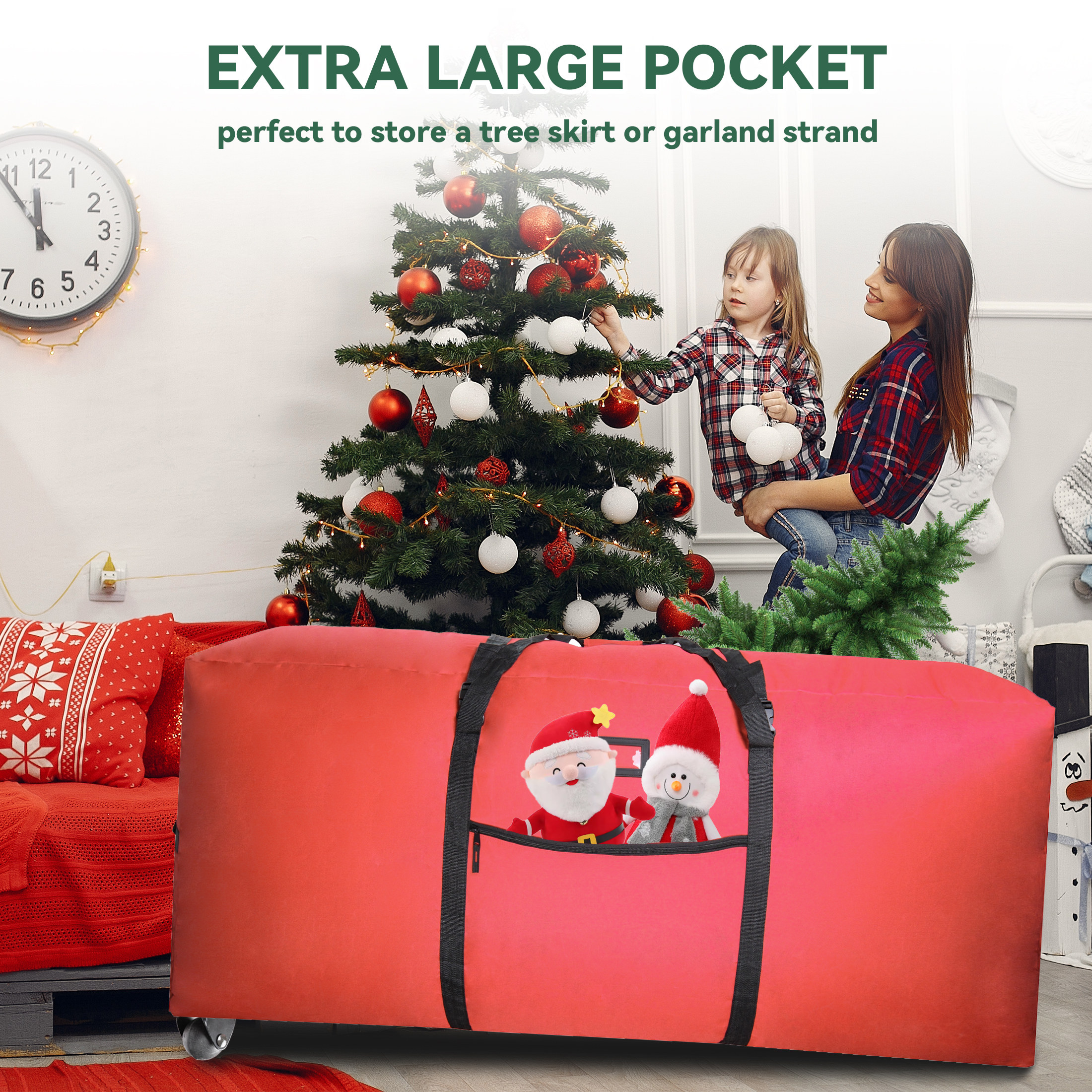 Tufmunb Rolling Christmas Tree Storage Bag, 9ft photo 5