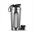 thumbnail image 4 of Shaker Bottles for Protein Mixes Stainless Steel Protein Shaker Not Stays Cold/Hot, Visible Window Metal Shaker Cups-B, 4 of 9